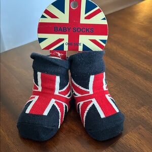 NWT Union Jack Baby Socks